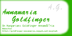annamaria goldfinger business card